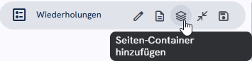 Symbol zum Hinzufügen eines Seiten-Containers